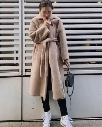 STUNNINGLURE 스텐칼라 페이크 무스탕 코트