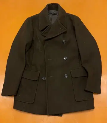 초기 콜라보 유니클로 질 샌더 울 피 코트 S 카키