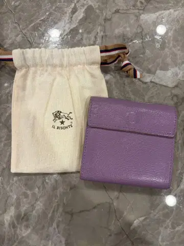 일비종떼 접이식 지갑 그리 퍼플 새상품급
