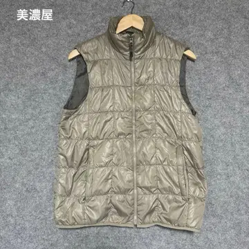 미노야 남성용 지퍼 퀼팅 슬리브리스 다운 베스트