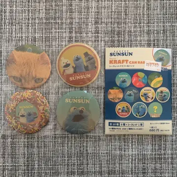 미사용 새상품 퍼펫 스 크라프트 캔뱃지 세트