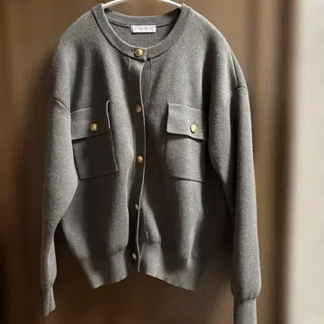 any FAM 차콜 그레이 긴팔 가디건