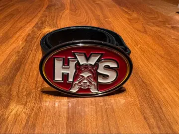 HYS 에나멜 버클 가죽 벨트