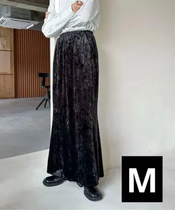 feepur 크러쉬 벨로아 머메이드 스커트