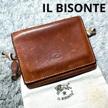 IL BISONTE 일비종떼 3단 폴더형 지갑 컴팩트 지갑 천연 가죽