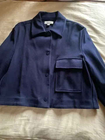 COS 네이비 크롭 기장 자켓