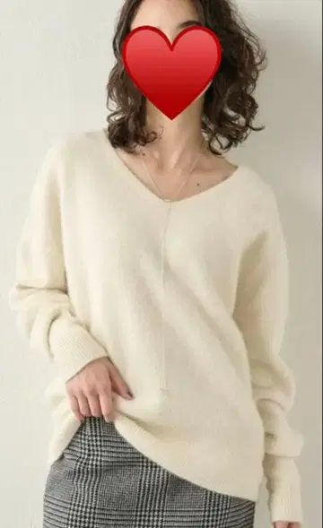 새상품급 Whim Gazette 폭스 울 V넥 풀오버