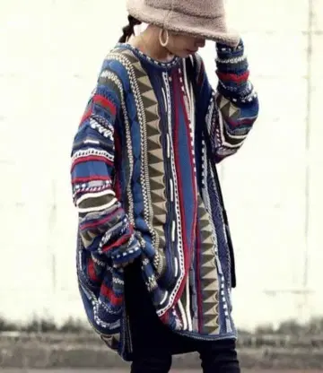 [ antiqua ] 안티카 트리 카페 3D 니트