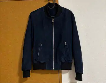 [ 이탈리아제 양가죽 ] 네이비 집업 자켓