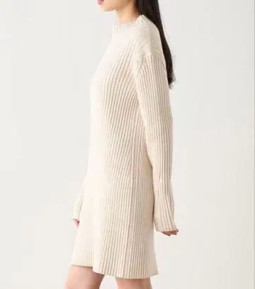 스나이델 와이드 리브 미니 니트 원피스