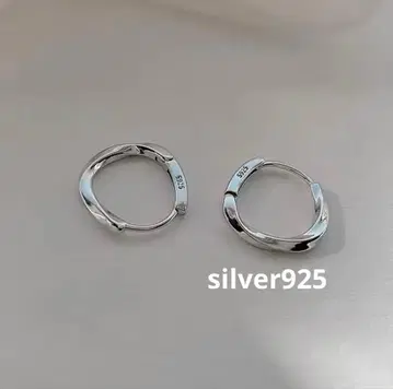 silver925 후프 귀걸이