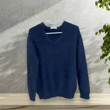 [ BEAUTY&YOUTH ] 루즈 V넥 니트 풀오버 블랙 F 사이즈