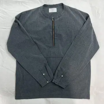 STUDIOUS 그레이 집업 셔츠