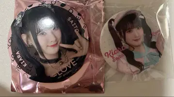 사이토 쥬아라 블랙 의상 다이너 의상 캔뱃지 2개 세트