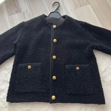 Mila Owen 노카라 컴팩트 라메 니트 자켓