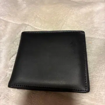 블랙 가죽 접이식 지갑