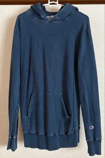 Champion Reverse Weave 데님 블루 XL 후드티