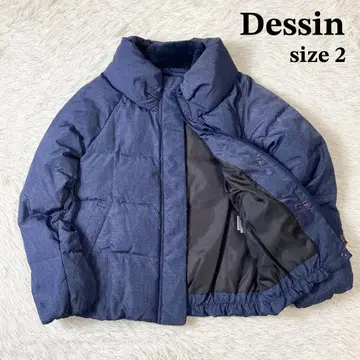 미사용급 ] 데셍 언타이틀 숏 기장 다운 자켓 데님 블루 2
