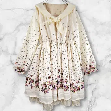 axes femme 세일러 카라 꽃무늬 원피스 풀오버 타입