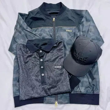 골프웨어 세트 KINGZ 블루종 피케 셔츠 캡 세트