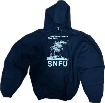 SNFU 블랙 후드티 L 사이즈