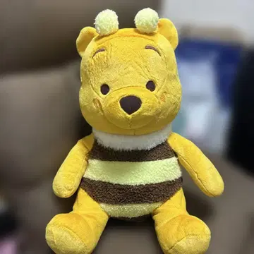 [택 포함] 곰돌이 푸 빨간 볼 슈퍼 라지 봉제 인형 벌 ver