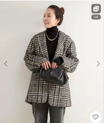 B.C STOCK 체크 무늬 테일러드 자켓 M