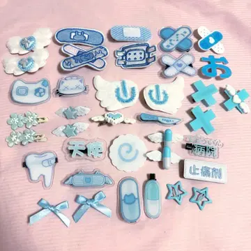 천사계 패션 스카이블루계 헤어 클립 헤어 액세서리 묶음 판매 세트