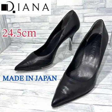 새상품급 다이애나 펌프스 하이힐 천연 가죽 일본제 블랙 24.5cm
