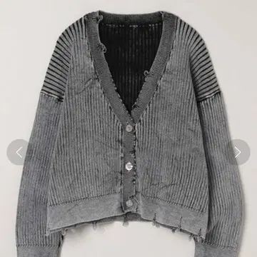 JEANASSIS 12G 데미지 숏 V 가디건