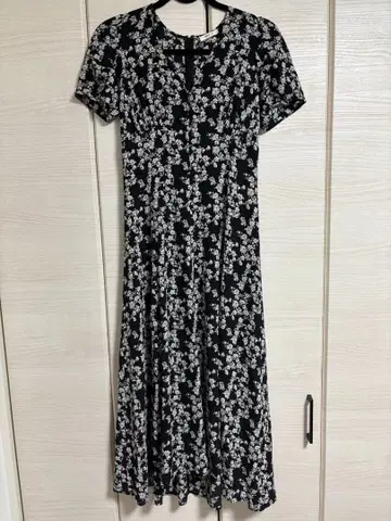 FRAY I.D 퍼프 슬리브 플라워 원피스 0사이즈