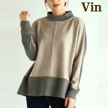 야마다야 Vin 뱅 이소재 니트 긴팔 모카 FREESIZE