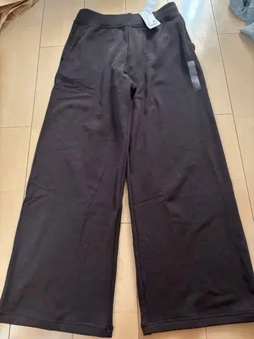 택 포함 새상품 UNIQLO 웜 플리스 스트레이트 팬츠 M 브라운