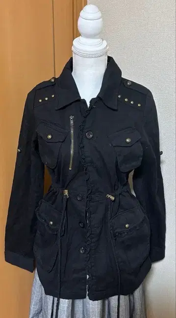 블랙 밀리터리 자켓 M 사이즈