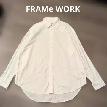 프레임워크 코튼 레귤러 카라 셔츠 던거리 셔츠 화이트
