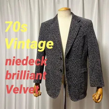 70sVintage! 일본산 벨벳 테일러드 자켓 AB4 niedeck