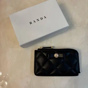 RANDA 블랙 코인 케이스 리본