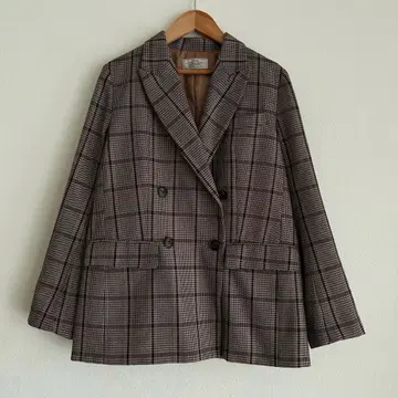 저널 스탠다드 리룸 체크 W 자켓 테일러드 자켓
