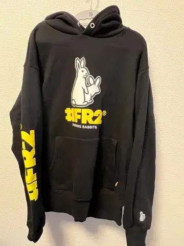 FR2 블랙 후드 부착 후드티