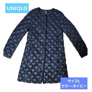 유니클로 울트라 라이트 다운 자켓 롱 코트 네이비 UNIQLO