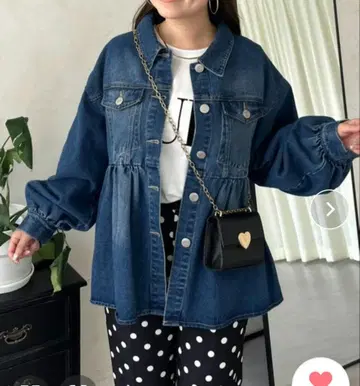 미사용 새상품 prose verse 개더 페플럼 데님 자켓