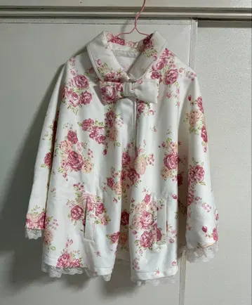 리즈리사 판초 코트 꽃무늬 양산형