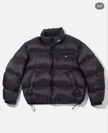 남성용 블랙 다운 자켓