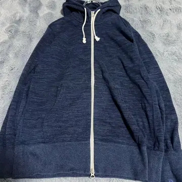 LOOPWHEELER 니트웨어 후드티 L 네이비 하이넥 네이비