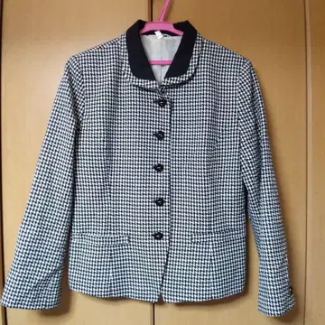 하운드 투스 패턴 자켓