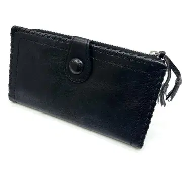 PAUL&JOE 폴앤조 장지갑 가죽 블랙 라운드 지퍼