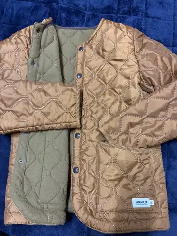 ARMEN 퀼팅 자켓 브라운