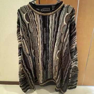 Florence Tricot 다색 편직 무늬 니트 구제 의류