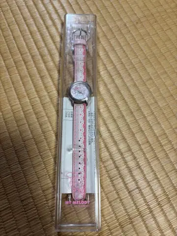 마이멜로디 디자인 아날로그 시계 핑크