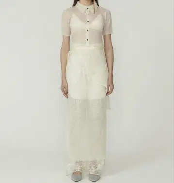 [ Eaphi ] CLEAR YARN WAVE WRAP SKIRT SET